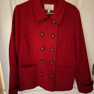 Old Navy Scarlet Pea Coat L